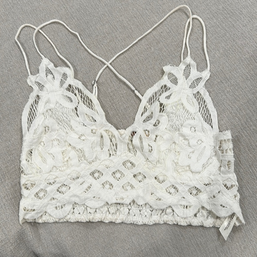 Free people white bralette